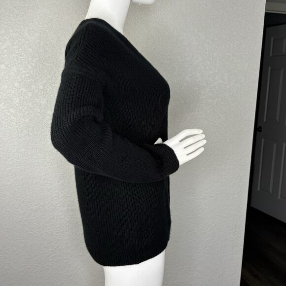The Reset R Label The Very V Sweater Wool Cashmere Black Size M Quiet Luxury - Picture 5 of 7